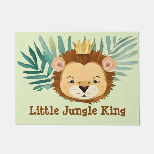 Niedlich Little Jungle Lion Birthday Fußmatte (Vorderseite)