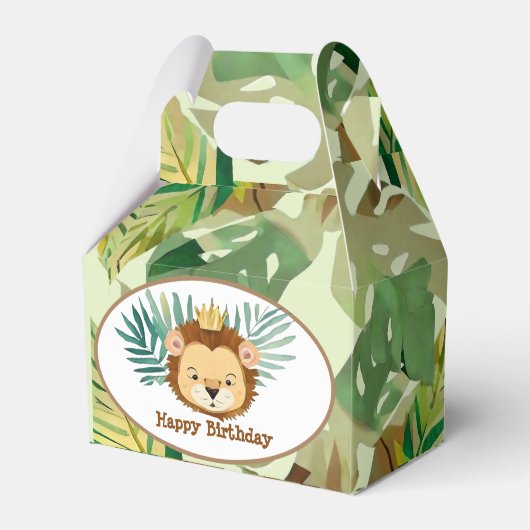 Niedlich Little Jungle Lion Birthday Geschenkschachtel (Vorderseite)