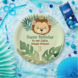Niedlich Little Jungle Lion Birthday Pappteller