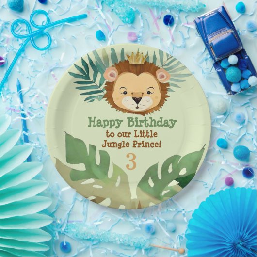 Niedlich Little Jungle Lion Birthday Pappteller (Party)