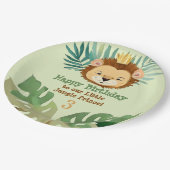 Niedlich Little Jungle Lion Birthday Pappteller (Schrägansicht)