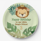 Niedlich Little Jungle Lion Birthday Pappteller (Vorderseite)