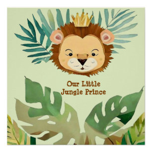 Niedlich Little Jungle Lion Birthday Poster