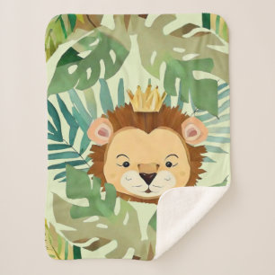 Niedlich Little Jungle Lion Birthday Sherpadecke