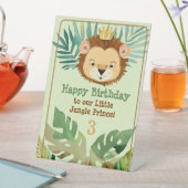 Niedlich Little Jungle Lion Birthday Sockelschild (In Situ)