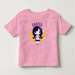 Niedlich Little Kawaii Anime Girl Personalisiert Kleinkind T-shirt