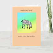 Niedlich Little Kenyan Zebra Birthday Karte (Vorderseite)