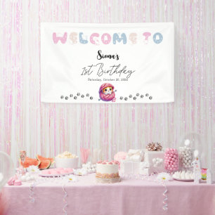 Niedlich Little Kitten 1. Geburtstag Party Banner