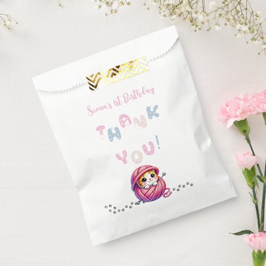 Niedlich Little Kitten 1. Geburtstag Party Geschenktütchen (Versiegelt)