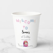 Niedlich Little Kitten 1. Geburtstag Party Pappbecher (Vorderseite)