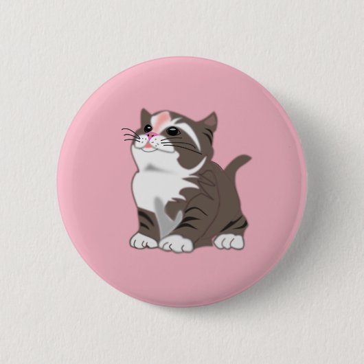 Niedlich Little Kitten Button (Vorderseite)
