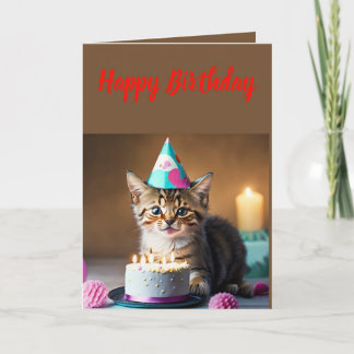 Niedlich Little Kitten Geburtstag Karte