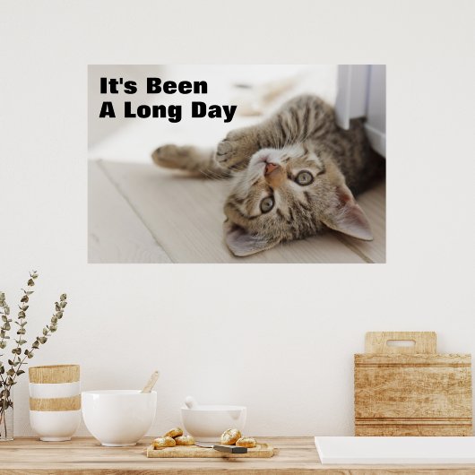 Niedlich Little Kitten Poster (Küche)