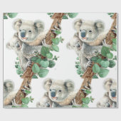 Niedlich Little Koala Bear Australian Animal Art C Geschenkpapier (Flach)