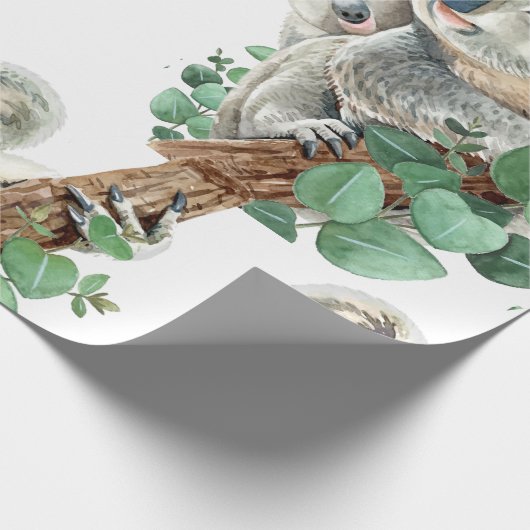 Niedlich Little Koala Bear Australian Animal Art C Geschenkpapier (Ecke)
