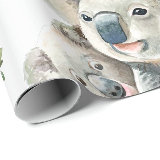 Niedlich Little Koala Bear Australian Animal Art C Geschenkpapier (Rolleneckpunkt)
