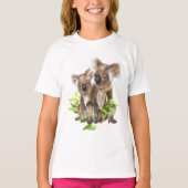 Niedlich Little Koala Bear Australische Tierkunst T-Shirt (Vorderseite)