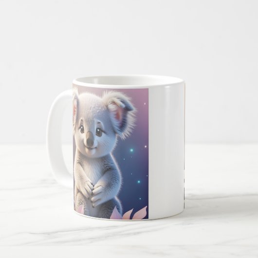 Niedlich Little Koala Fantasy Dreamy Gradient Kaffeetasse (Vorderseite Links)
