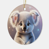 Niedlich Little Koala Fantasy Dreamy Gradient Keramik Ornament (Links)