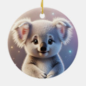 Niedlich Little Koala Fantasy Dreamy Gradient Keramik Ornament (Hinten)