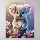 Niedlich Little Koala Fantasy Dreamy Gradient Poster (Vorne)