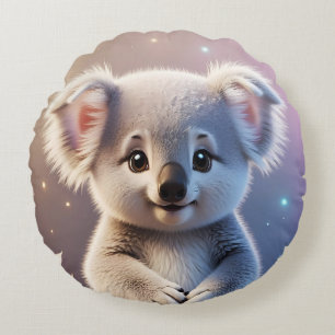 Niedlich Little Koala Fantasy Dreamy Gradient Rundes Kissen