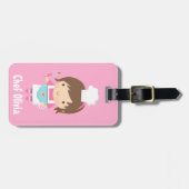 Niedlich Little Koch Baker Girl Gepäckanhänger (Vorderseite horizontal)