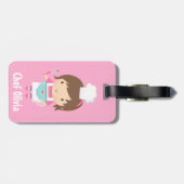 Niedlich Little Koch Baker Girl Gepäckanhänger (Rückseite horizontal)