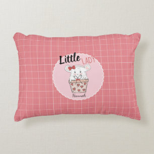 Niedlich Little Lady Hamster Girly Pink Dekokissen