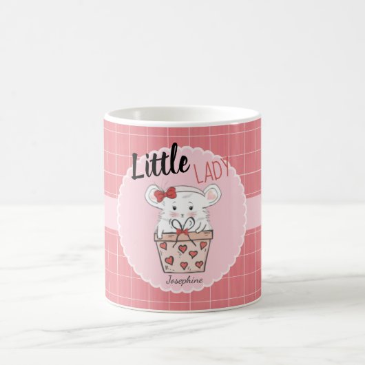 Niedlich Little Lady Hamster Girly Pink Kaffeetasse (Mittel)