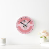 Niedlich Little Lady Hamster Pink  Runde Wanduhr (Zuhause)