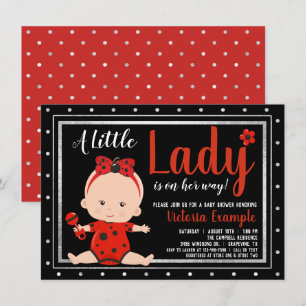 Niedlich Little Lady Ladybug Babydusche Einladung