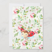 Niedlich Little Ladybug 1. Geburtstag Einladung (Rückseite)