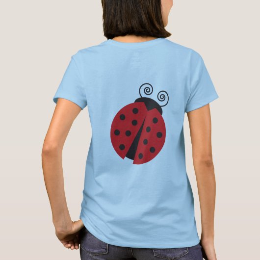 Niedlich Little Ladybug T-Shirt (Rückseite)