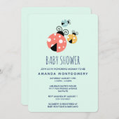 Niedlich Little Ladybugs Baby Dusche Einladung (Vorne/Hinten)