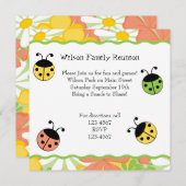 Niedlich Little Ladybugs Einladung (Vorne/Hinten)