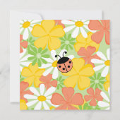 Niedlich Little Ladybugs Einladung (Rückseite)