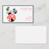Niedlich Little Ladybugs Mama Babies Girly Pink Visitenkarte (Vorne/Hinten)