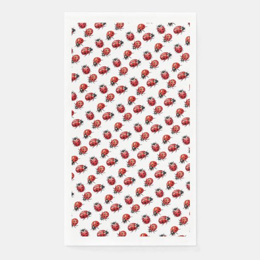 Niedlich Little Ladybugs Pattern Serviette (Vorderseite)