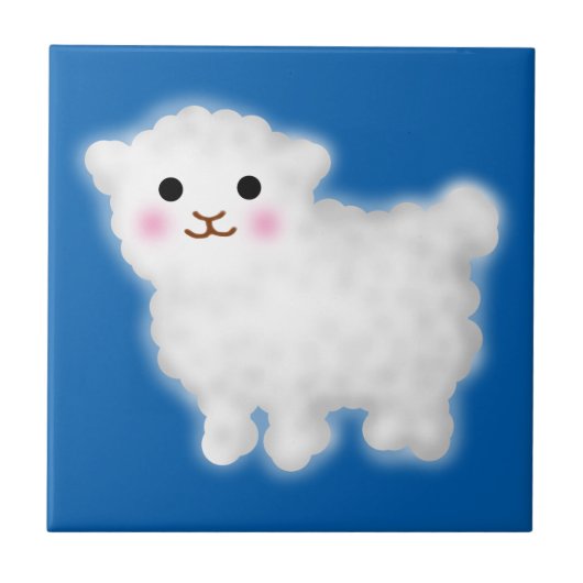 Niedlich Little Lamb Fliese (Vorderseite)