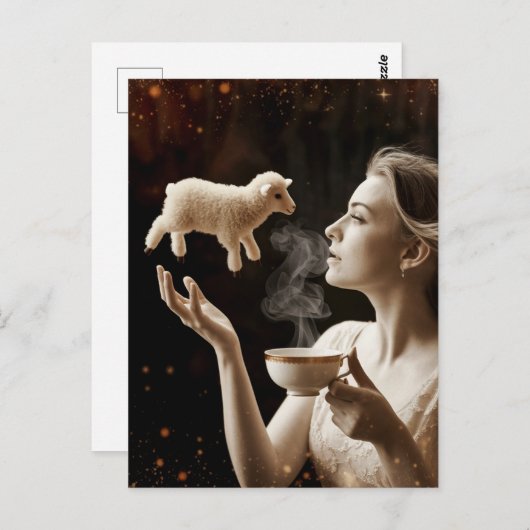 Niedlich Little Lamb Magick Postkarte (Vorne/Hinten)