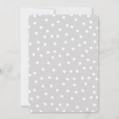 Niedlich Little Lamb Polka Dots Baby Dusche Einladung (Rückseite)