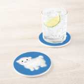 Niedlich Little Lamb Sandstein Untersetzer (Seite)