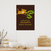 Niedlich Little Leopard Girl Shower Poster (Küche)
