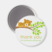 Niedlich Little Leopard Vielen Dank Magnet (Vorderseite/Rückseite)