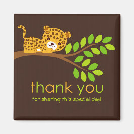 Niedlich Little Leopard Vielen Dank Magnet
