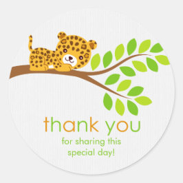 Niedlich Little Leopard Vielen Dank Sticker