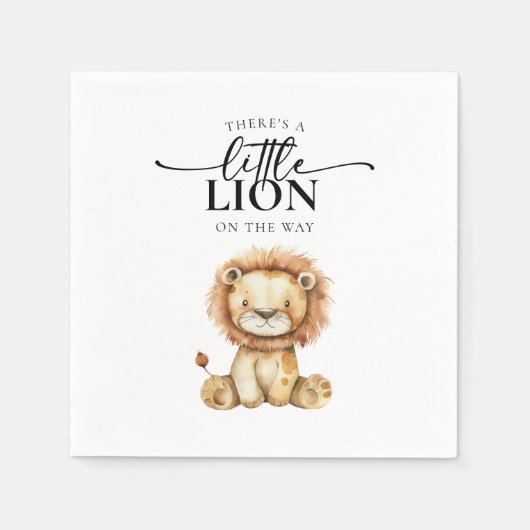 Niedlich Little Lion Baby Dusche Serviette (Vorderseite)