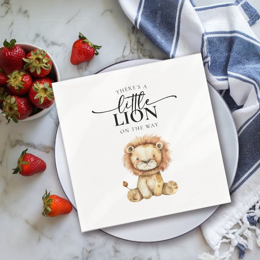 Niedlich Little Lion Baby Dusche Serviette
