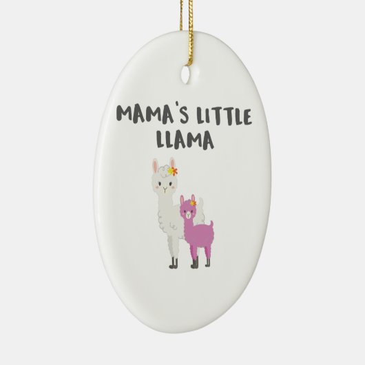Niedlich Little Llama Geschenk Mamas Little Llama Keramik Ornament (Rechts)